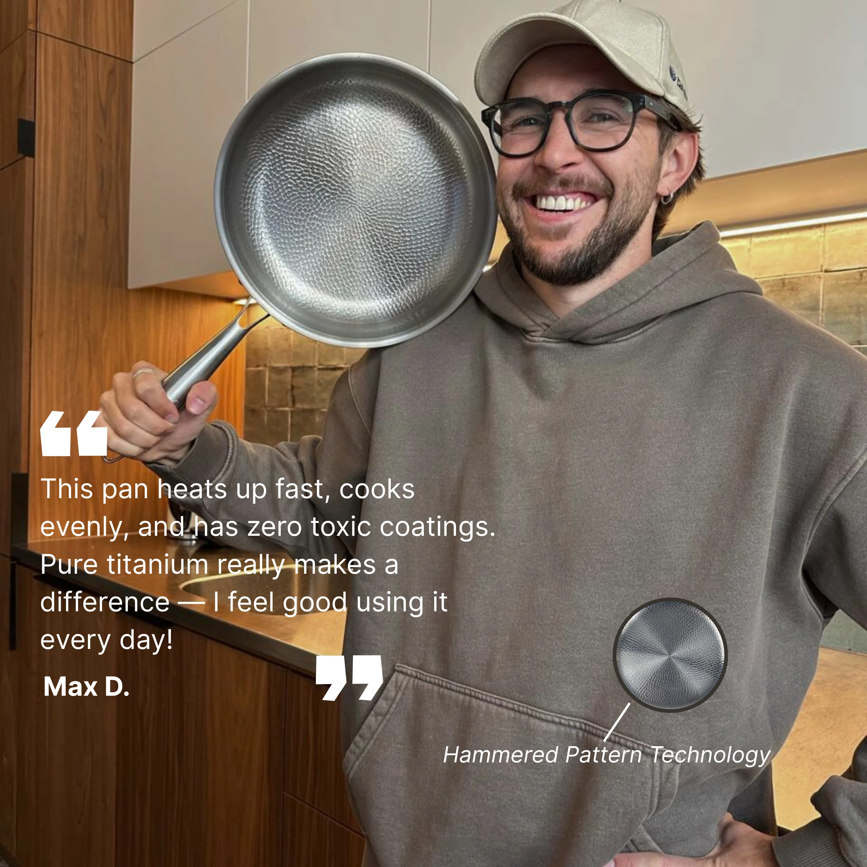 Titanium Hammered Wok Pan Pro - Image 5