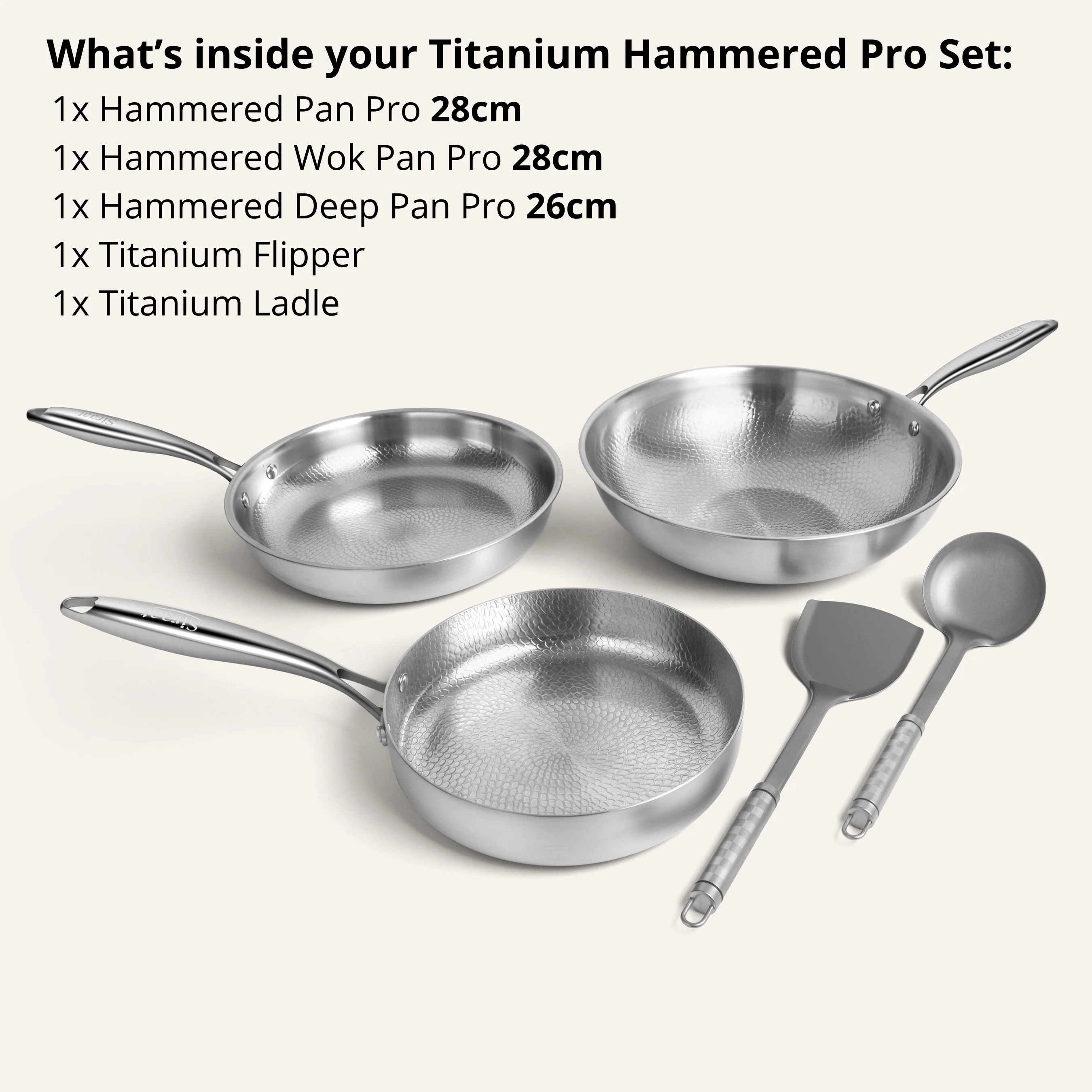 Titanium Hammered Cookware Set Pro - Image 8